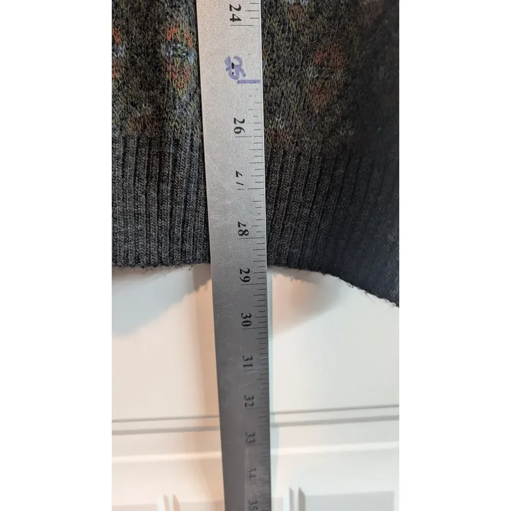 Vintage Sweater Vest Mens XL Gray Wool Geometric 90s Preppy Academia Grandpacore